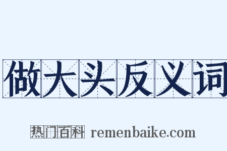 做大头反义词是什么意思的图片